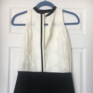 Black and white mini dress